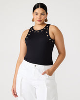 NICO GROMMET BODYSUIT BLACK
