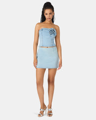 CINDI SKIRT DELFT BLUE