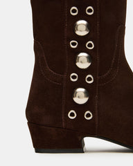 DINGO BROWN SUEDE STUDS