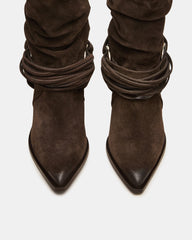 LAUPER DARK TAUPE SUEDE