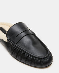 RAFE FAUX FUR BLACK LEATHER