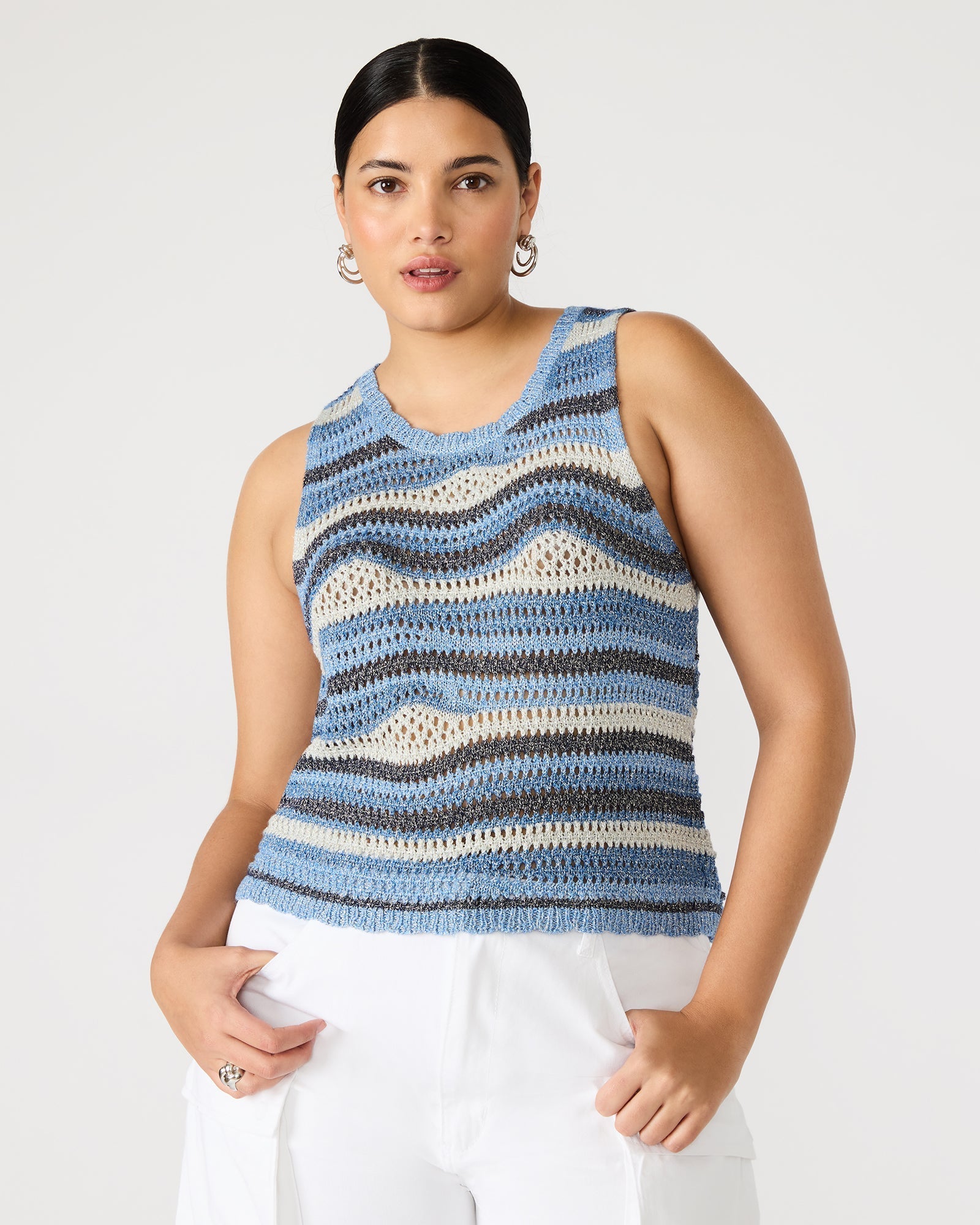 HANNAH TOP BLUE MULTI