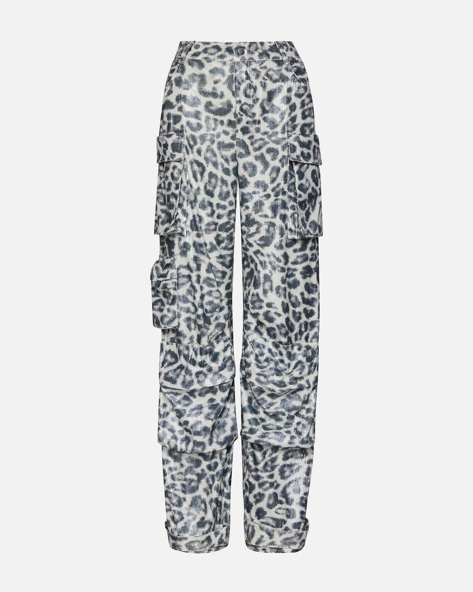 DUO SEQUIN PANT LEOPARD