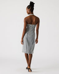 GIA DENIM DRESS LIGHT GREY