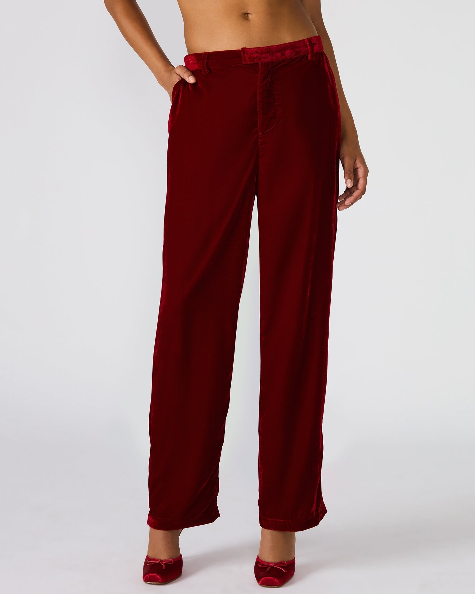 TONIA PANT RED VELVET