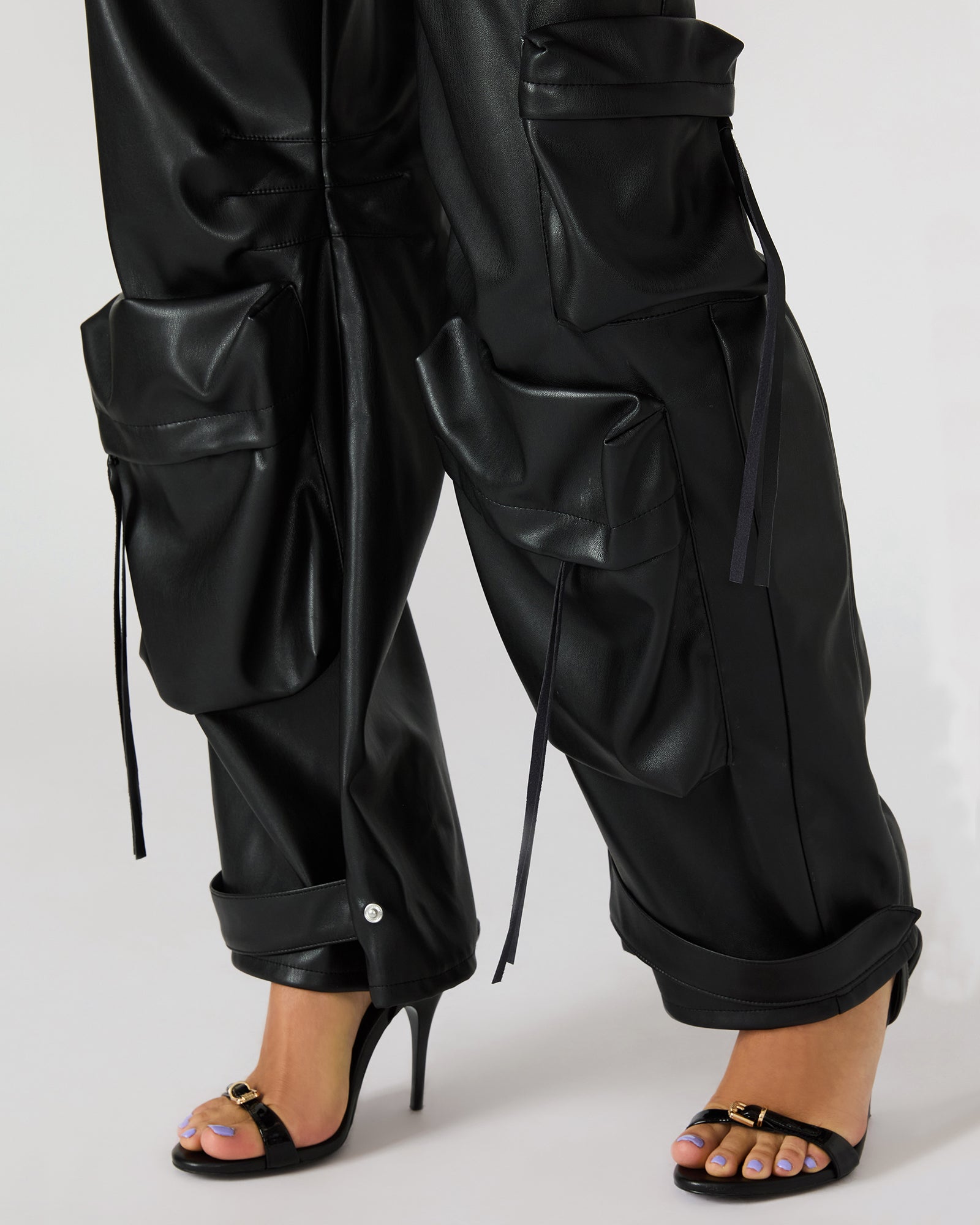 VEGAN LEATHER DUO PANT BLACK