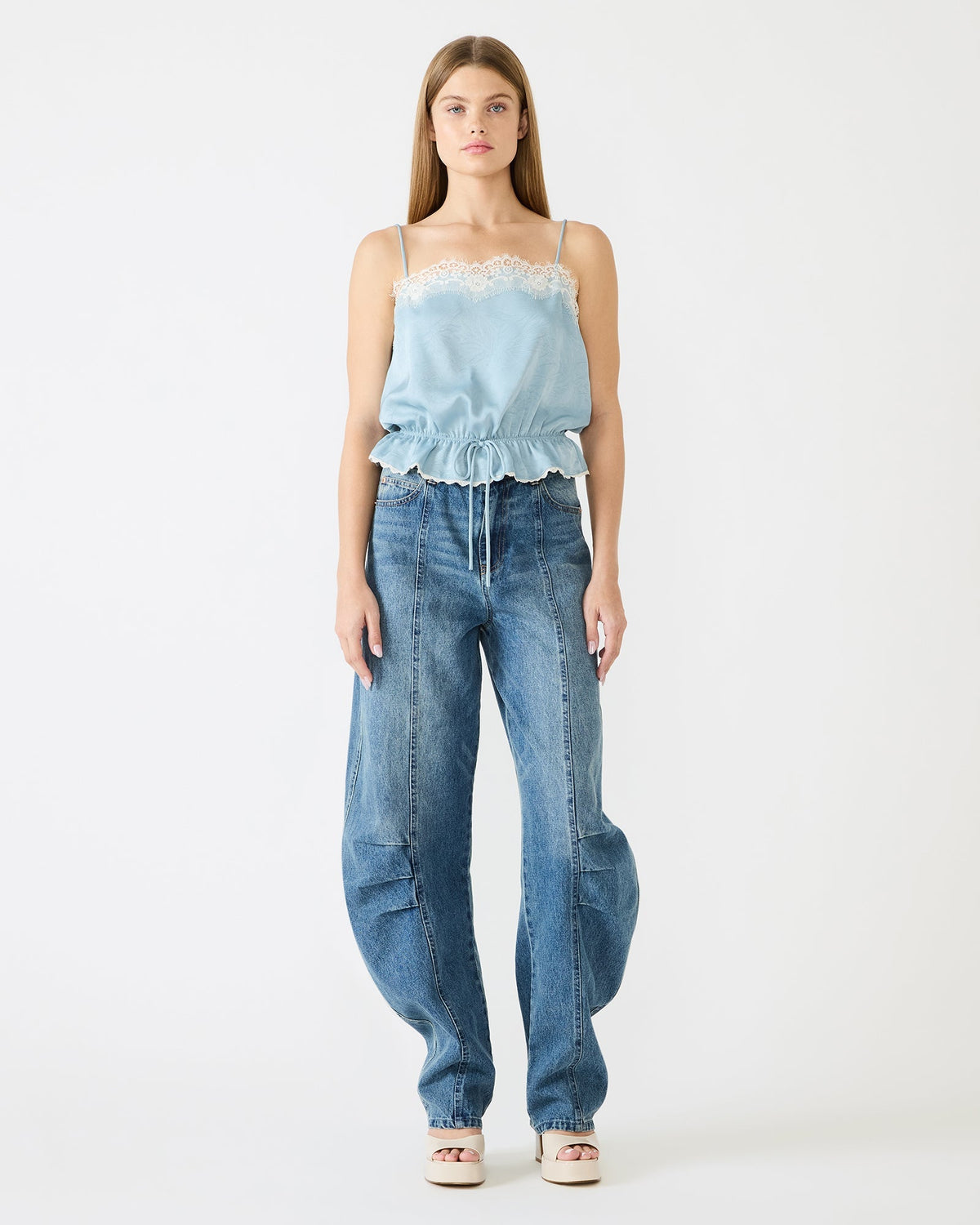 ROAN TOP DUSTY BLUE