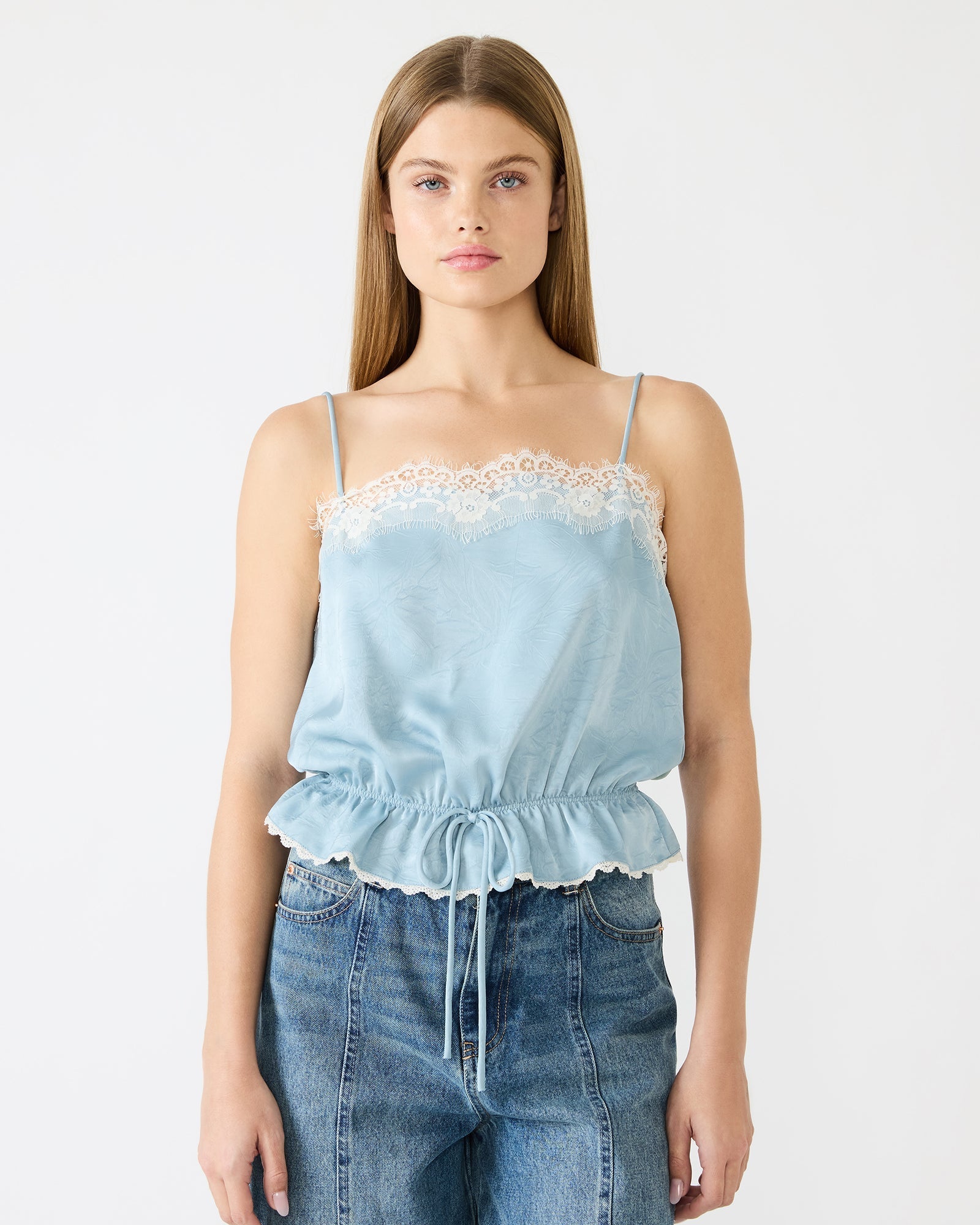 ROAN TOP DUSTY BLUE