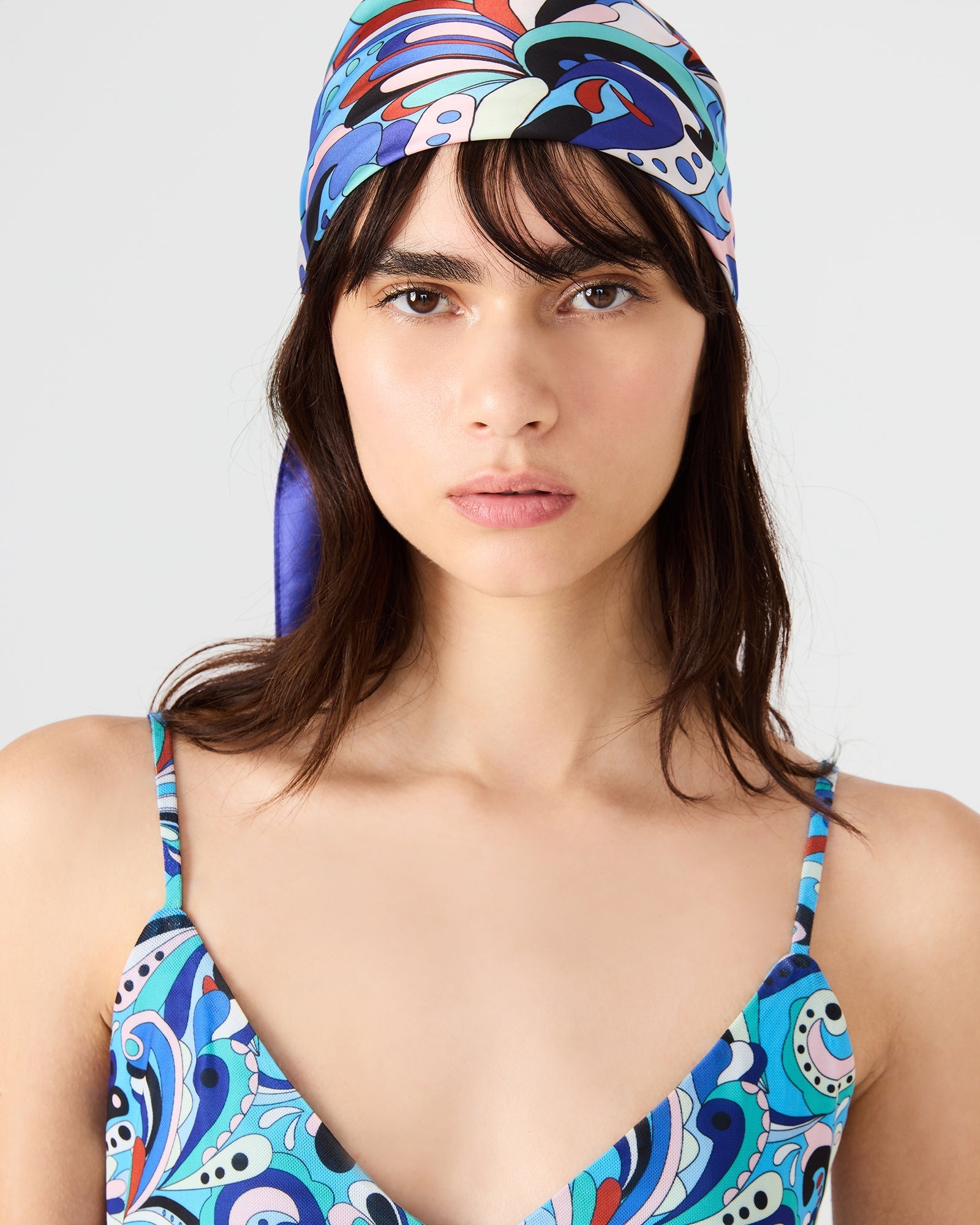 SHEILA DRESS TEAL PAISLEY