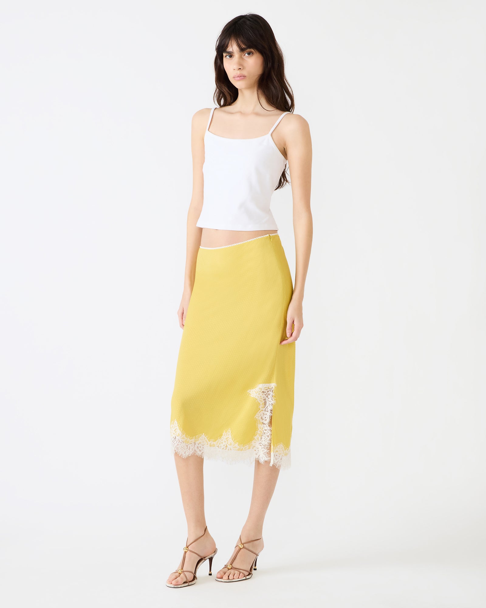 CINTHIA SKIRT GOLDEN LIME
