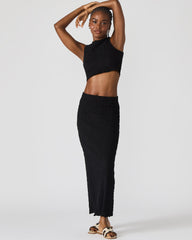 SEASIDE MAXI SKIRT SET BLACK
