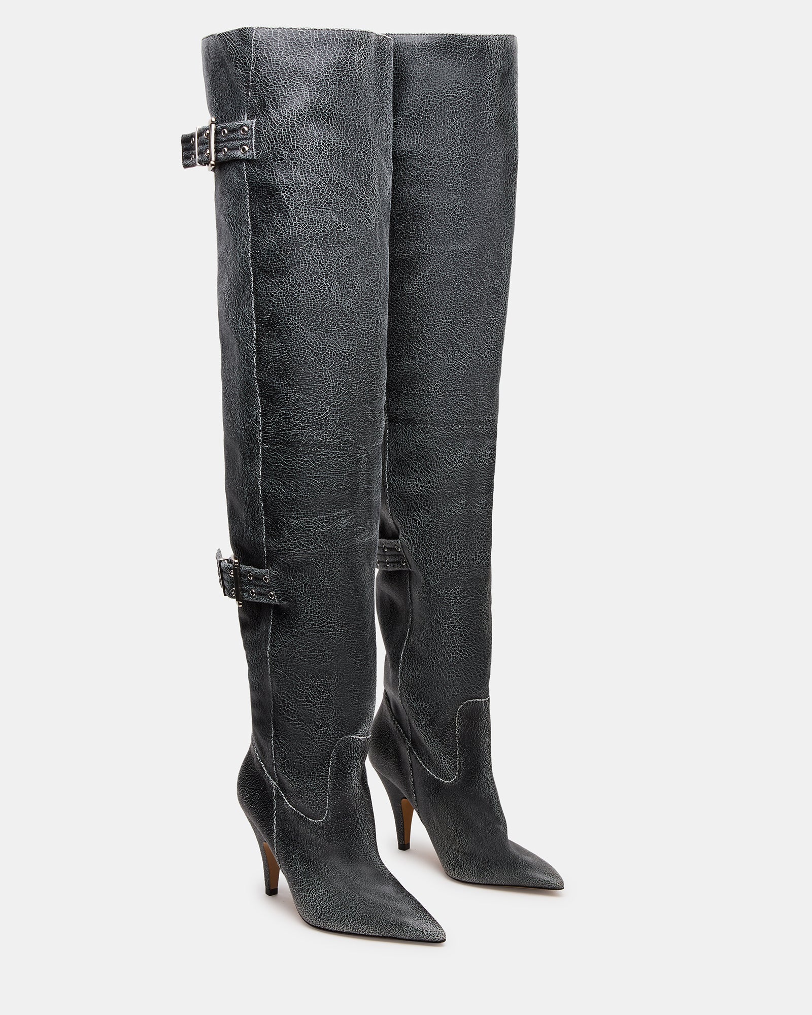 BADDIE BLACK DISTRESSED