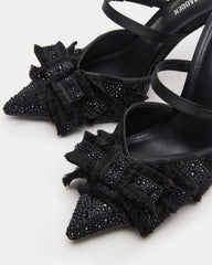 BAYLIN BLACK SATIN RHINESTONES
