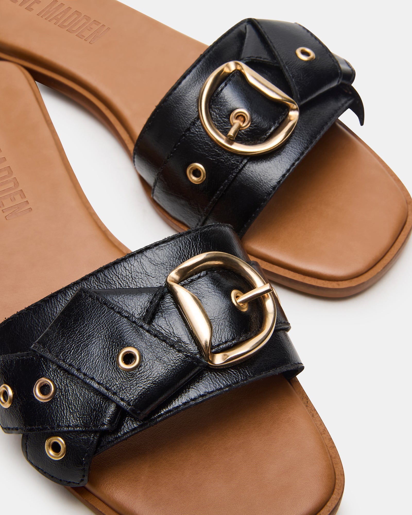 HILARIA BLACK LEATHER