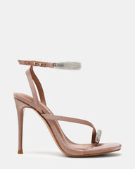 TIA RHINESTONES MOCHA SATIN
